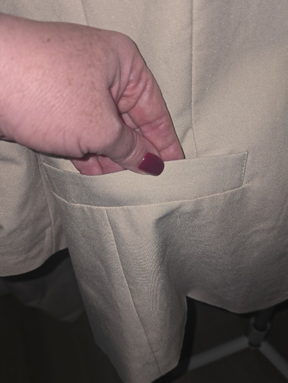 Cream Single-Button Blazer - Picture 3 of 3